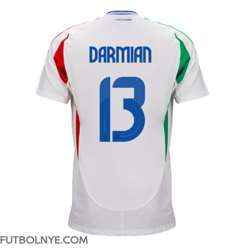 Camiseta Italia Matteo Darmian #13 Visitante Equipación Eurocopa 2024 manga corta